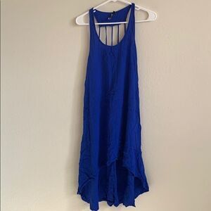 Royal blue high-low dress